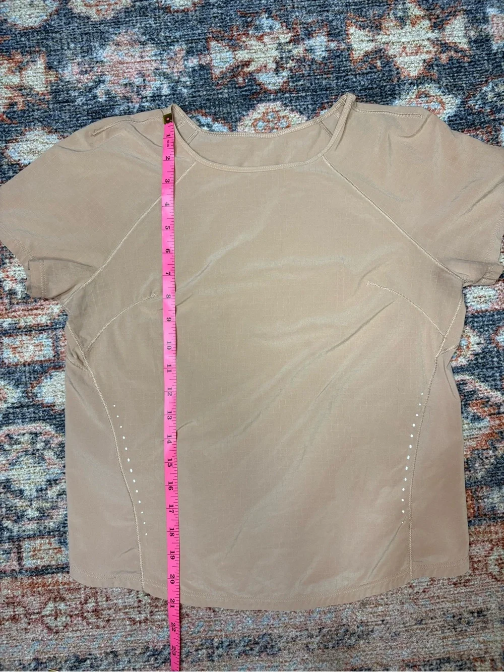 Lululemon Lightweight Stretch Running Short Sleeve Shirt pink clay size 4